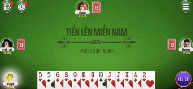 Cá cược tiến lên miền Nam với giá trị đổi thưởng cao